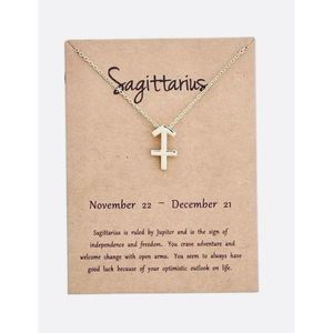 Sagittarius GOLD ZODIAC STAR SIGN HOROSCOPE NECKLACE